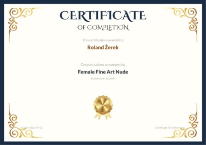 Believe In Boudoir Female Fine Art Nude (Certificate)