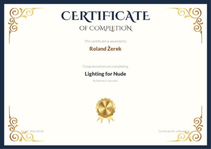 Believe In Boudoir Ligting for Nude (Certificate)